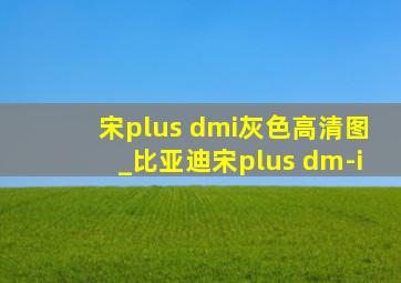 宋plus dmi灰色高清图_比亚迪宋plus dm-i